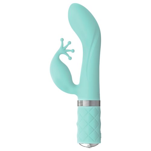 Pillow Talk Kinky - akkus, 2 motoros G-pont vibrátor (türkiz)