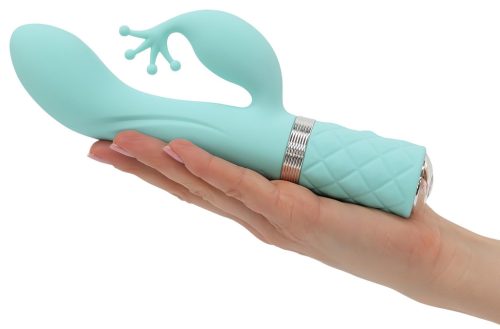 Pillow Talk Kinky - akkus, 2 motoros G-pont vibrátor (türkiz)