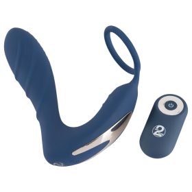   You2Toys Prostate Plug - prosztata anál vibrátor péniszgyűrűvel (kék)