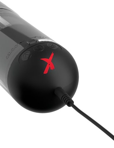 PDX Elite Extender Pro - akkus szívó-rezgő művagina (fekete)