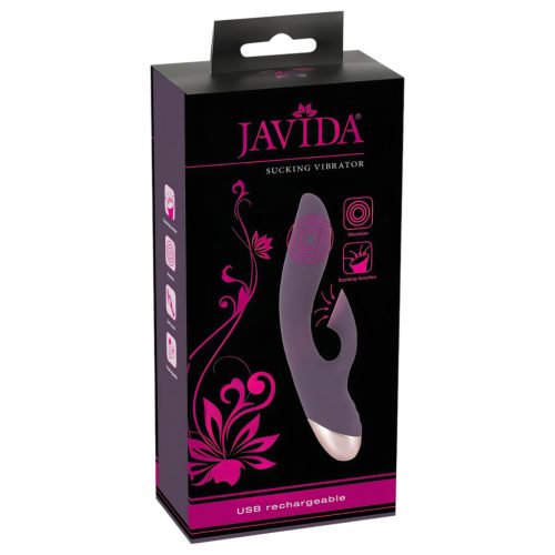 Javida - vízálló, vibrátor csiklószívóval (lila)
