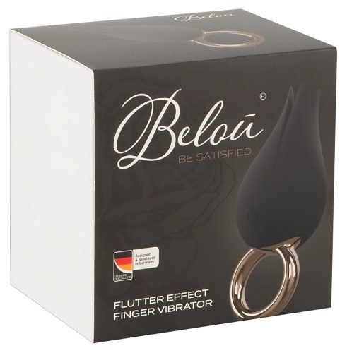 Belou - akkus, vízálló csikló vibrátor (fekete)