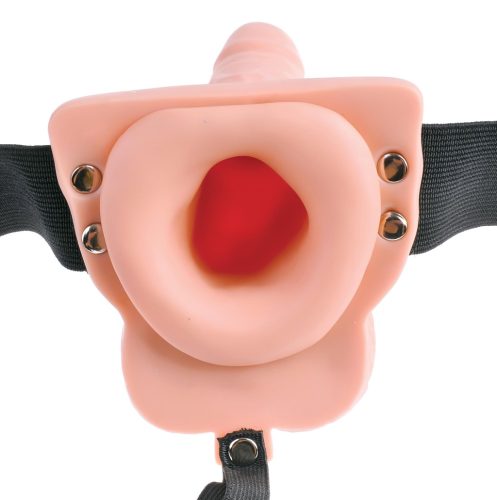 Pipedream - Fetish Strap-On 6 - felcsatolható, üreges vibrátor (natúr)