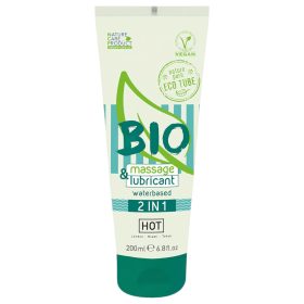   HOT Bio 2IN1 - vízbázisú síkosító- és masszázsgél (200 ml)
