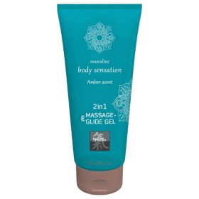   HOT - Shiatsu 2in1 Amber Scent - masszázs síkosító - amber (200 ml)