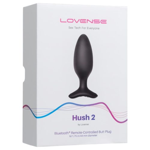 Lovense Hush 2 M - fekete app-vezérelt anál vibrátor (45 mm)