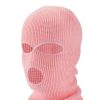 Balaclava - kötött szopó maszk 3 nyílással (pink)