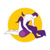 Desirel Magic Pillow - felfújható szexpárna - hengeres (lila)