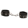 ZADO - bőr csukló bilincs és karabiner (fekete)