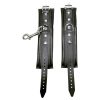 ZADO - bőr csukló bilincs és karabiner (fekete)