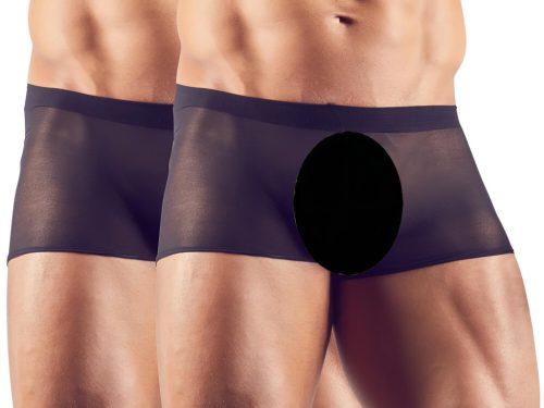 Svenjoyment - fekete áttetsző férfi boxer szett - 2 részes (S-L)