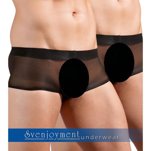 Svenjoyment - fekete áttetsző férfi boxer szett - 2 részes (S-L)