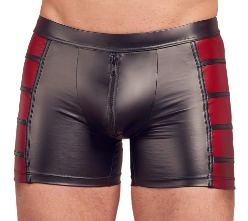 NEK - piros oldal betétes cipzáras boxer (fekete)