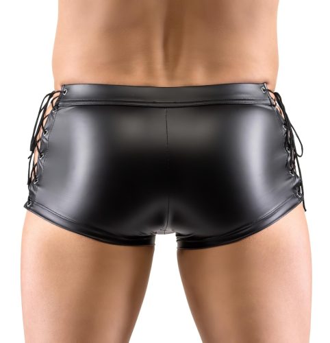 Svenjoyment - oldalt fűzős fényes férfi boxer (fekete)