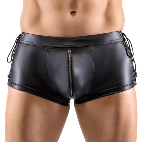 Svenjoyment - oldalt fűzős fényes férfi boxer (fekete)