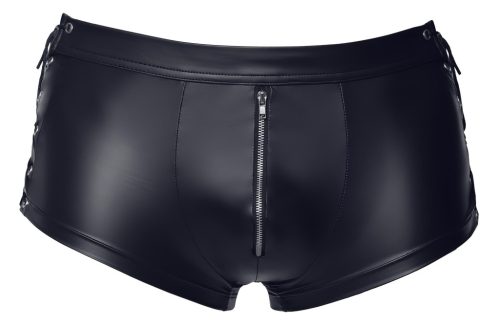 Svenjoyment - oldalt fűzős fényes férfi boxer (fekete)