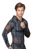 NEK - kígyóbőr mintás, kapucnis férfi felső (fekete)