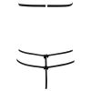 Cottelli - nyitott csipkeszett (fekete)