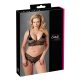 Cottelli Plus Size - csipke melltartó szett (fekete)