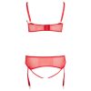 Cottelli Plus Size - variálható szexi fehérnemű szett nőknek (piros)