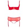 Cottelli Plus Size - variálható szexi fehérnemű szett nőknek (piros)