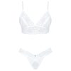 Obsessive Set Heavenlly - csipkés melltartó szett (fehér)