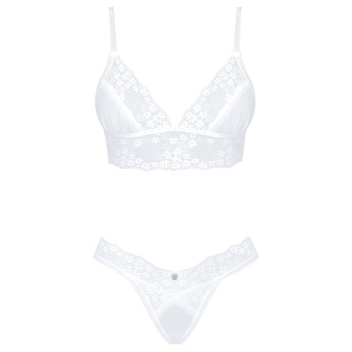 Obsessive Set Heavenlly - csipkés melltartó szett (fehér)