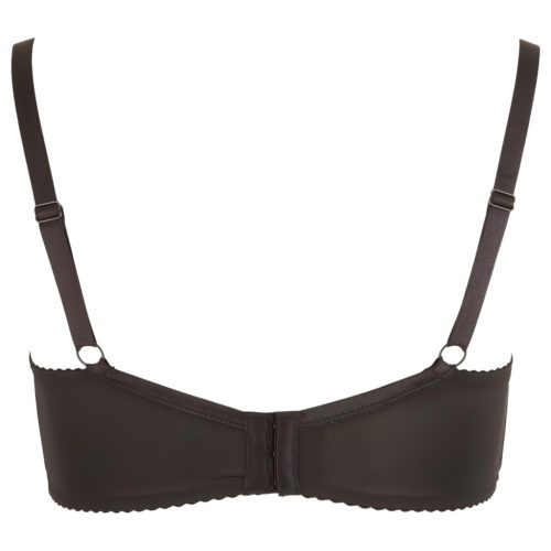Cottelli Plus Size - merevített push-up melltartó (fekete)