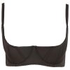 Cottelli Plus Size - merevített push-up melltartó (fekete)