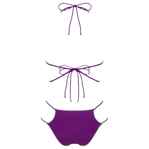 Obsessive Balitta - fényes, nyakpántos bikini (fekete)