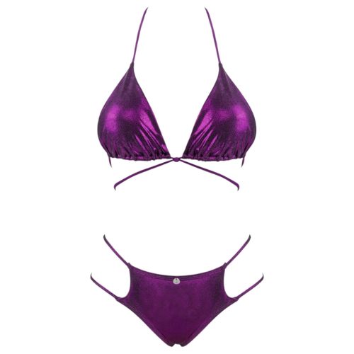 Obsessive Balitta - fényes, nyakpántos bikini (fekete)