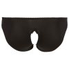 Cottelli Plus Size - csipkés, nyitott bugyi (fekete)