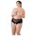 Cottelli Plus Size - csipkés gyöngyös nyitott bugyi (fekete)