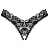 Obsessive Donna Dream - csipkés nyitott tanga (fekete)