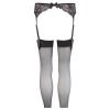 NO:XQSE - Csipke harisnyatartó szett - fekete