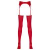 NO:XQSE - fényes harisnyatartós szett (piros)