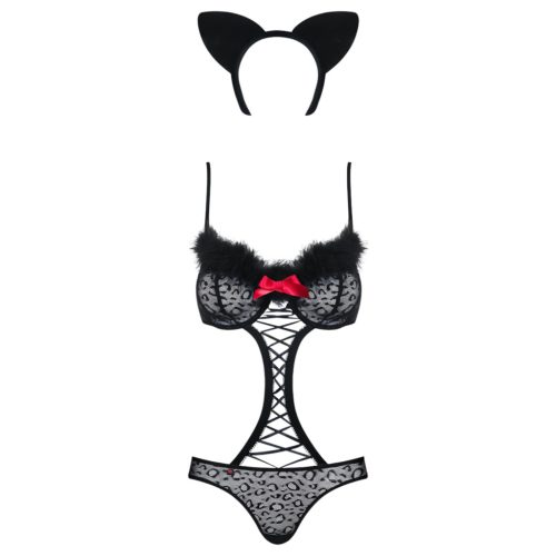 Obsessive Gepardina - cicalány jelmez szett (fekete)