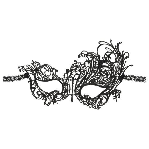 Cottelli - Hímzett, aszimmetrikus maszk (fekete)