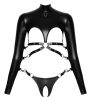 Bad Kitty - nyitott mellű bondage szett (fekete)