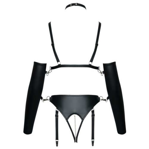 Bad Kitty - bondage testhám szett (fekete)