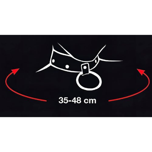 Bad Kitty - szíves nyakörv és fém póráz (fekete)