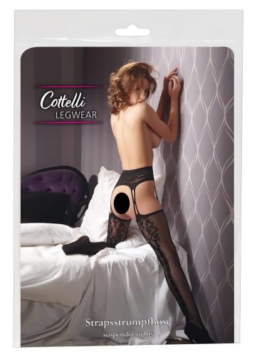 Cottelli - mintás, necc harisnya (fekete)