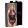 Cottelli Plus Size - virágos body (fekete-lila)