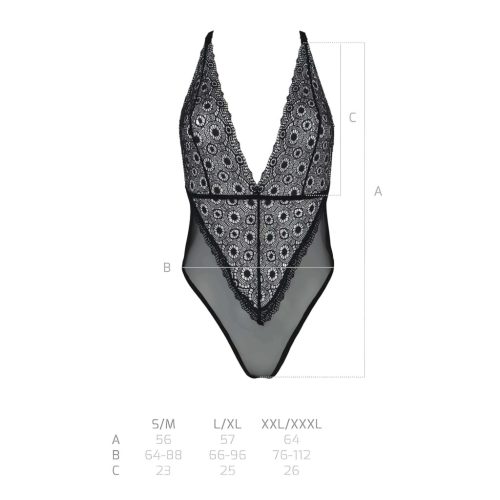 Passion Eco Zinnia - csipke body (fekete)