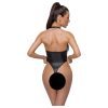Cottelli Party - fényes, nyakpántos body (fekete)