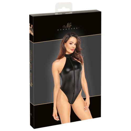 Noir - fényes nyakpántos body (fekete)