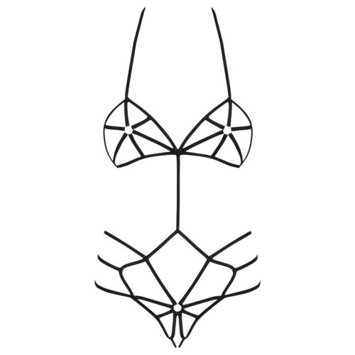 Obsessive - fekete dísz testhám body (S/M)
