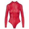 Cottelli - kígyóbőr mintás body (piros)