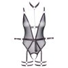 Cottelli Bondage - nyitott body és kar bilincs (sötétlila)