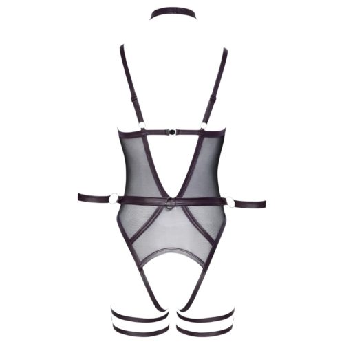 Cottelli Bondage - nyitott body és kar bilincs (sötétlila)